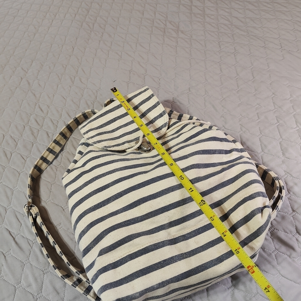 Baggu Striped Canvas Drawstring Backpack - image 5